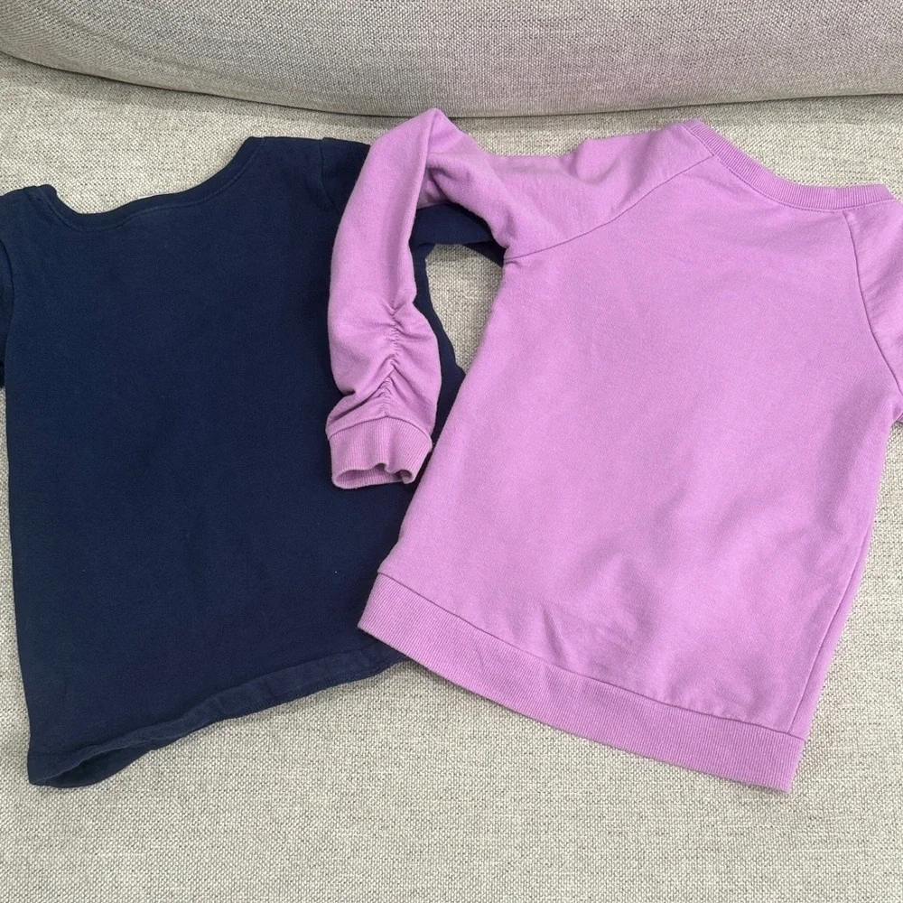 Carter’s Kids Graphic reversible sequence and glitter sweaters Navy and Purple